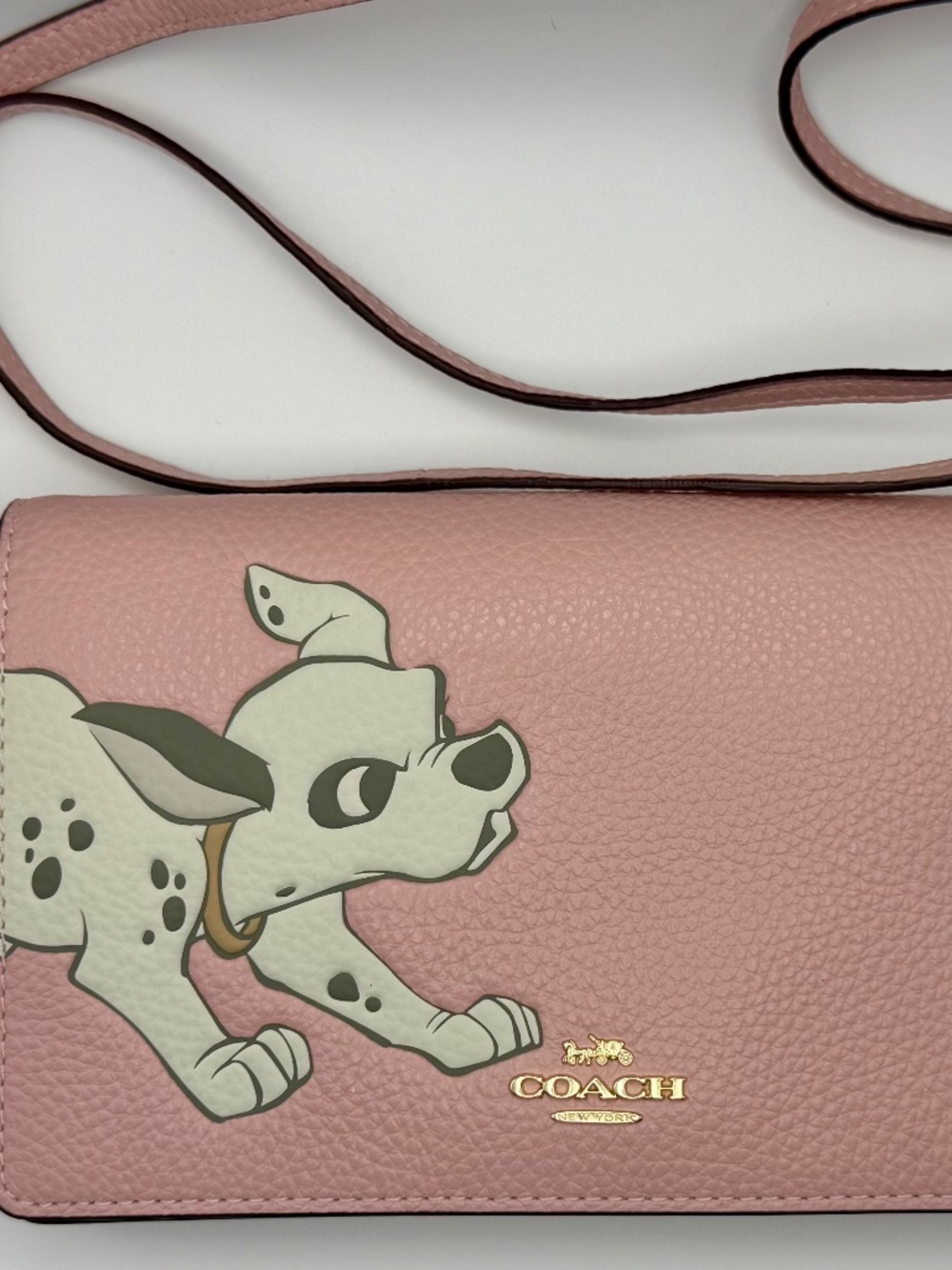 Disney X Coach Hayden Foldover Crossbody Clutch With 101 Dalmatian in Blossom